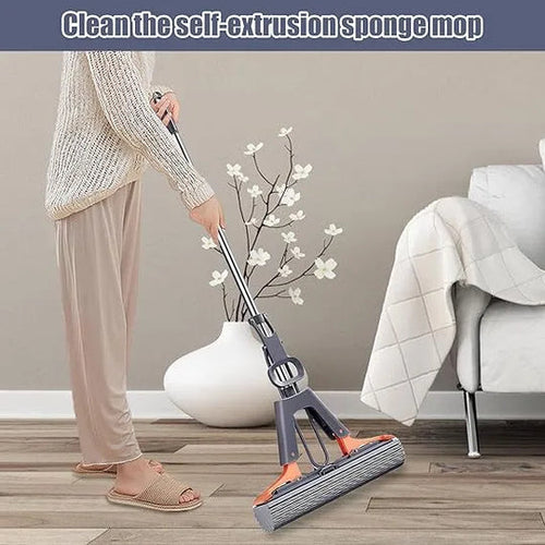 Super Absorbent Sponge Mop with Adjustable Handle & Refills