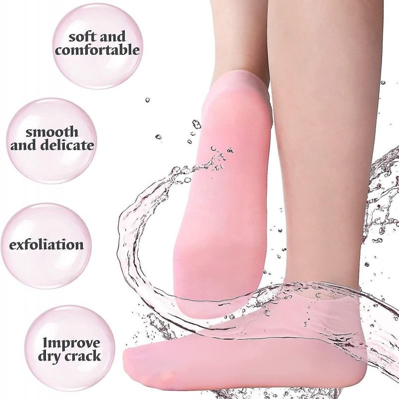 Silicone Socks for Women, Moisturizing Foot Socks, Soft Gel Socks