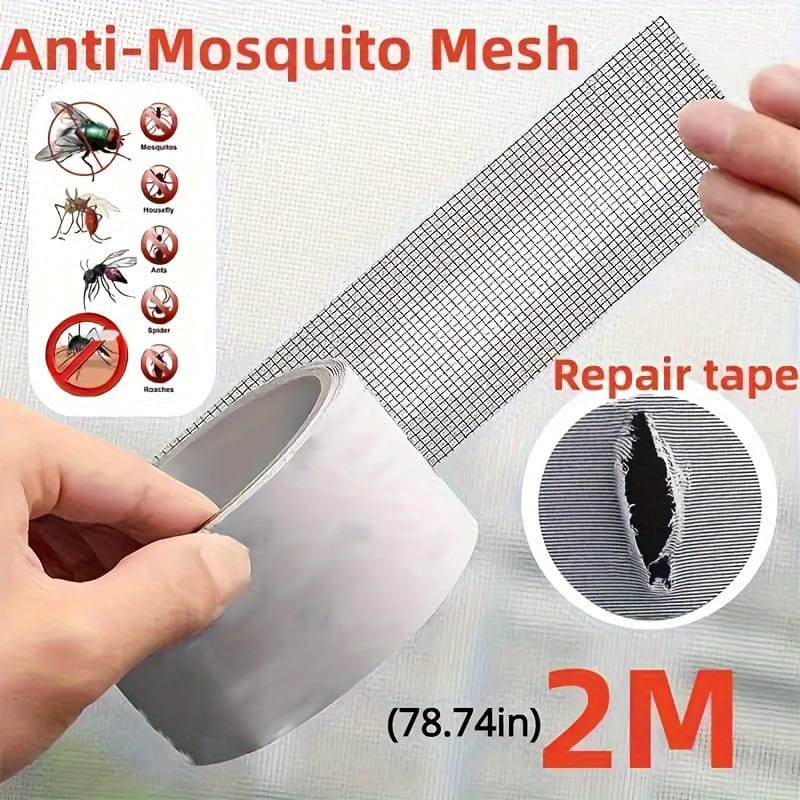 5x200cm Screen Repair Tape Window Door Waterproof Mosquito Net Patch Self-adhesive Super Fix Mesh Netting Broken Holes Tool