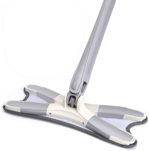 X-Type flat mop head close-up with washable microfiber pad
